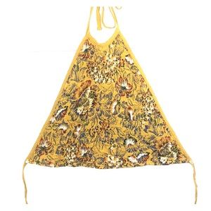 Yellow floral halter top
